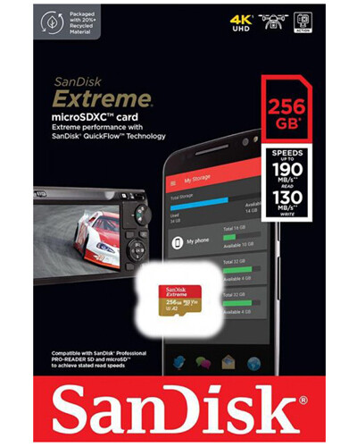 SANDISK EXTREME 190MB/s A2 A1 Micro SD SDHC SDXC KARTE 256GB 128GB 64GB 32GB SET - Bild 4 von 7