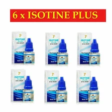  6 x Isotine Plus Eye Drops Pure Herbal 100% Genuine For Immature Cataract 10ml