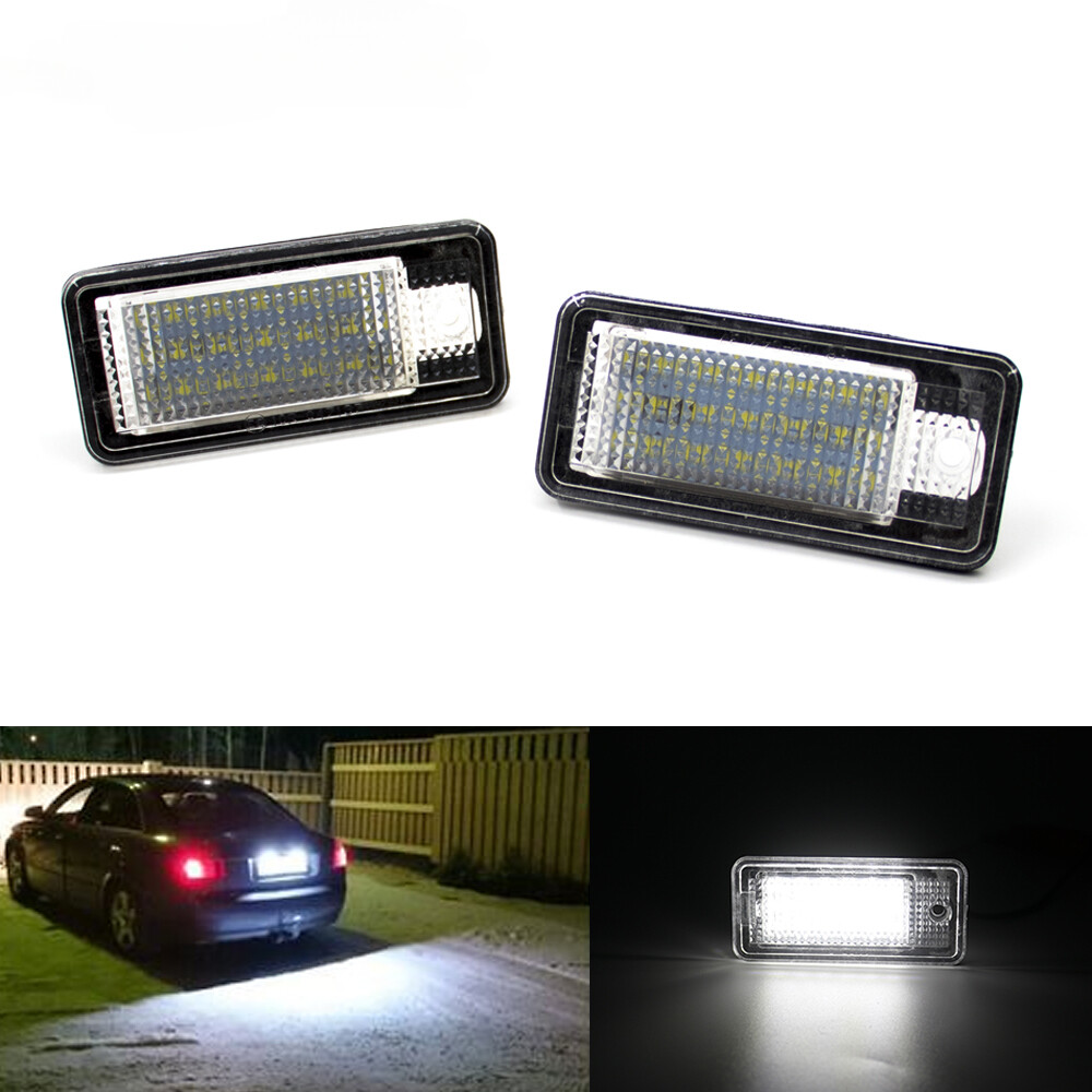 LED License Number Plate Light Lamp For Audi A3 8P S3 A4 B6 B7 A6