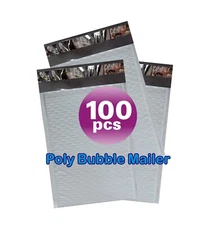 SuperPackage® 100 #5  10.5 X 15 Poly Bubble Mailers Padded Envelopes