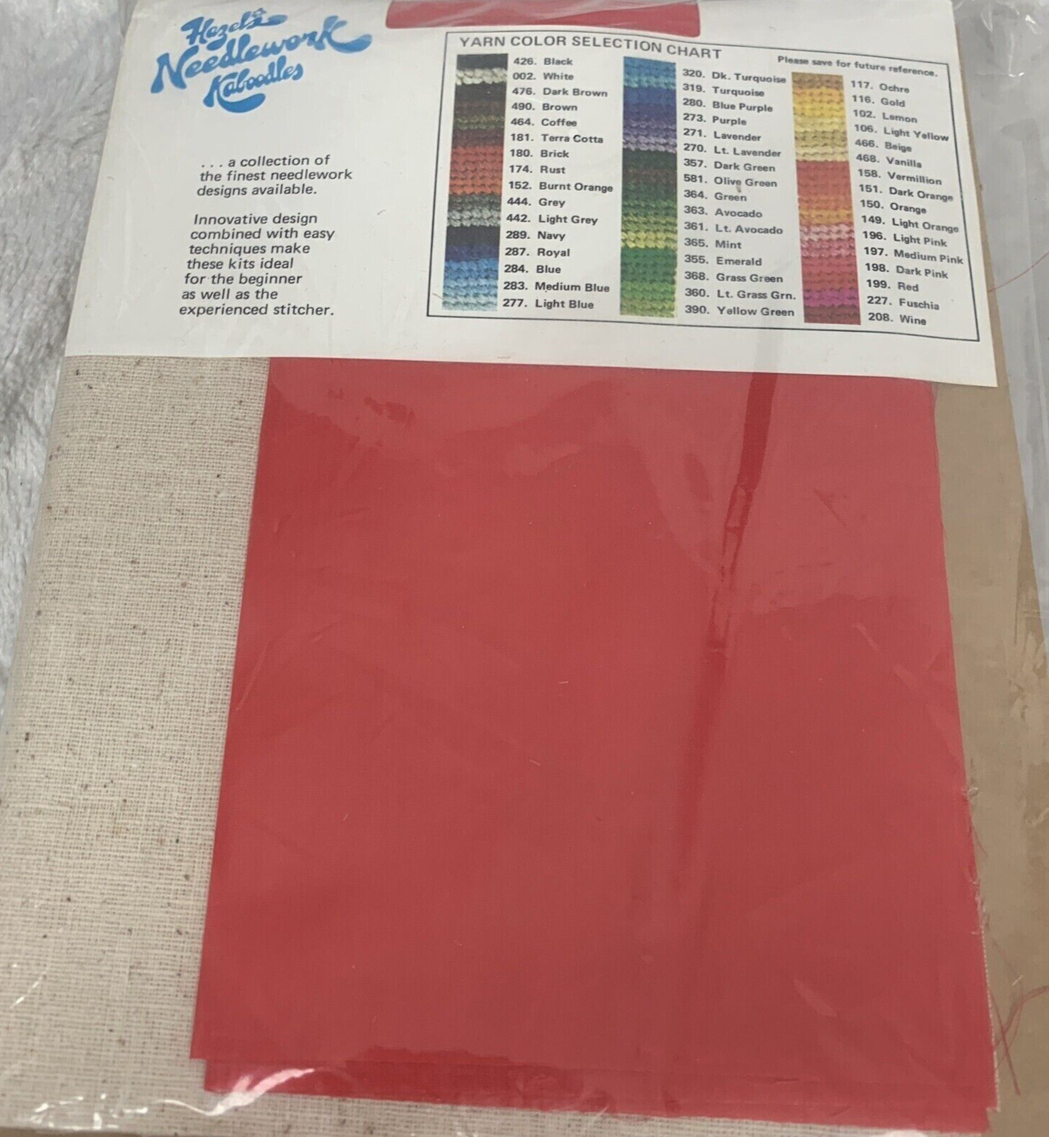 VTG NOS Christmas Crewel Embroidery Kit Jolly Santa Pillow Holidays 14" Square