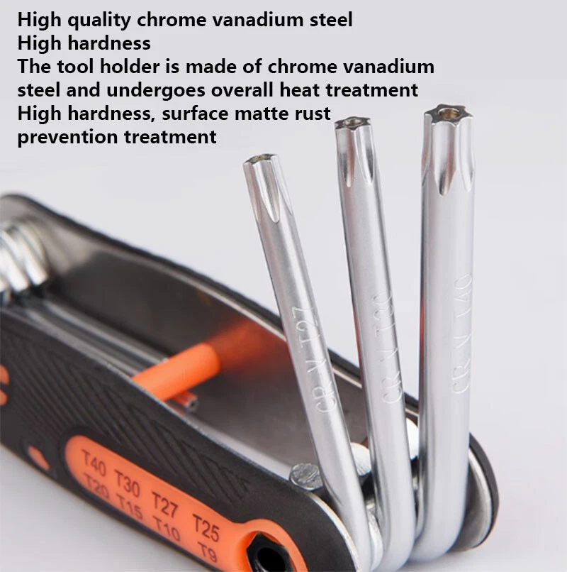 8/9pcs Folding Allen Wrench Set Metric Imperial Hex Keys Torx Wrench Combination - Image 2 of 4