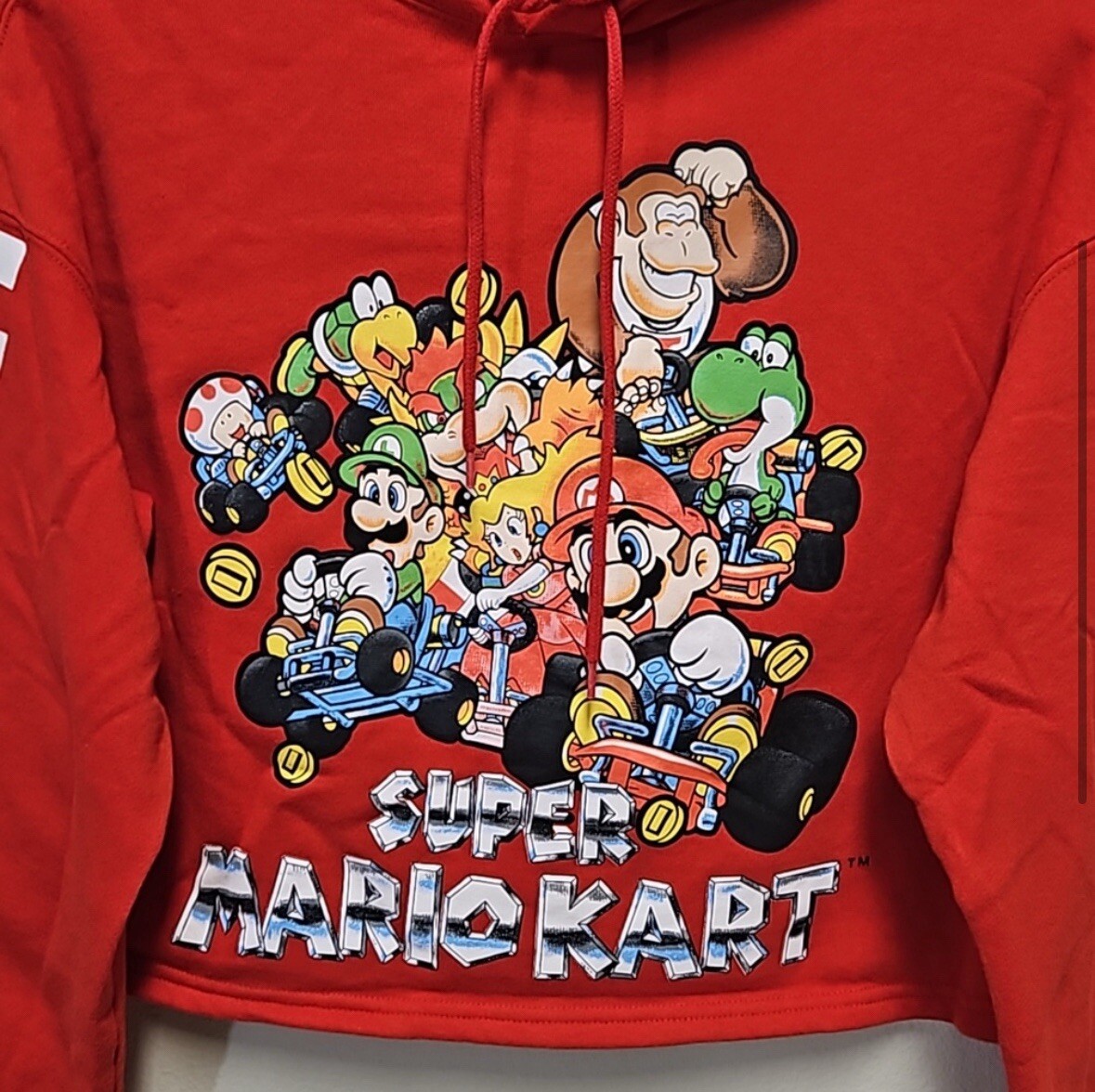 Super Nintendo x Forever 21 Mario kart racing crop hoodie women's