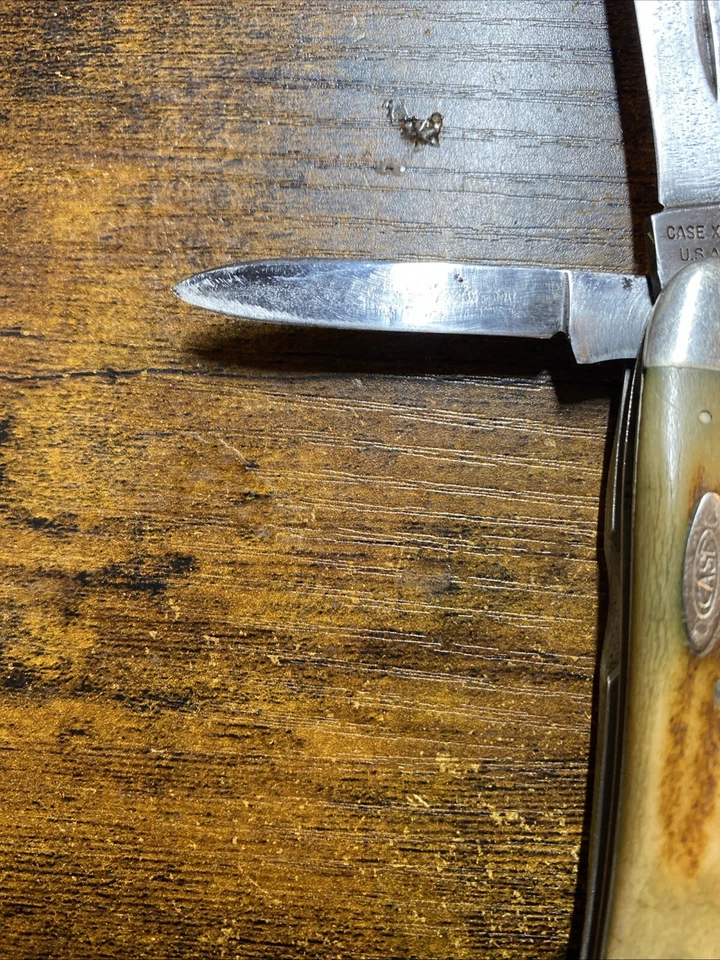 1965-69 CASE XX США (#52087) 2 ЛЕЗВИЯ/ПОДЛИННЫЙ ОЛЕНЬ «ДЖЕК» КАРМАННЫЙ НОЖ - Изображение 3 из 4