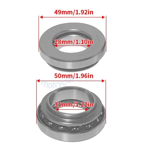 For Honda Steering Head Ball Bearings CB250G CB400N Euro CB750K Four CB500T Twin - Picture 2 of 8