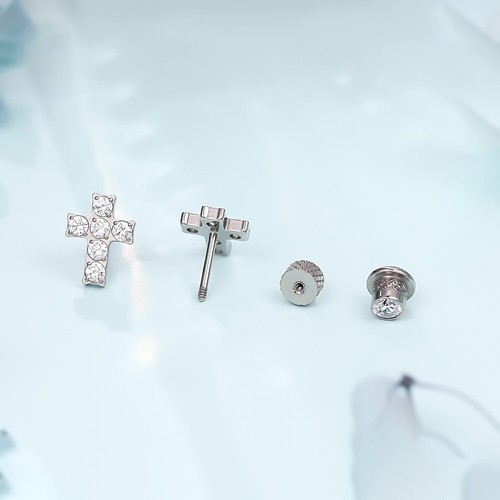 Hypoallergenic G23 Implant Grade Titanium Screw Back Earrings for Sensitive Ears - Picture 14 of 19