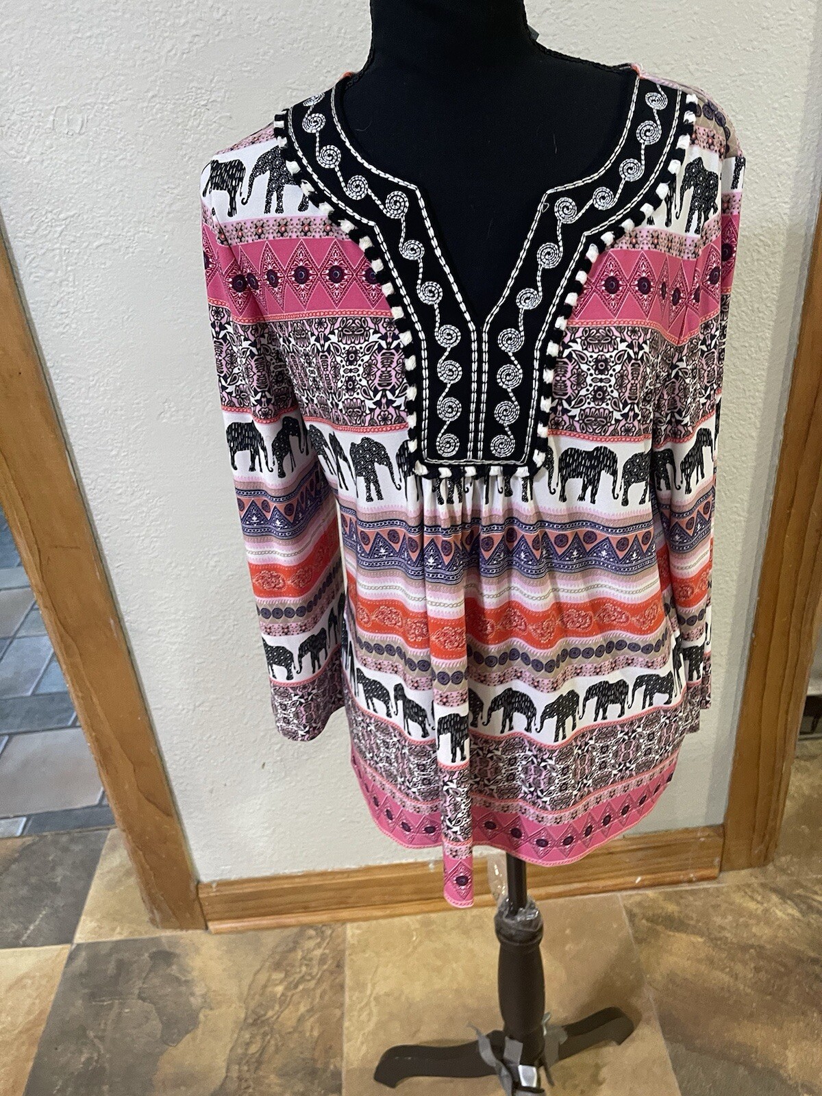 Ruby Rd PETITE Medium Multicolor Long Sleeve Elep… - image 4