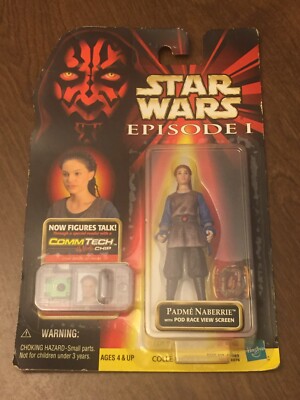 STAR WARS Episode 1 PADME NABERRIE w/Pod Race View Screen Action Figure~NEW!