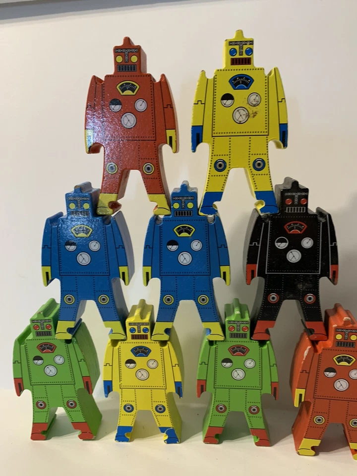 Vintage Robot Building Blocks, Set Of 9 - Image 3 of 4