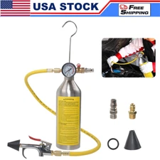 AC Air Conditioner System Flush Canister Gun Kit w/ Gauge R134a R12 R22 R404