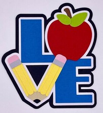 School - Love School - Paper Piecing Scrapbook Embellishment Die Cuts