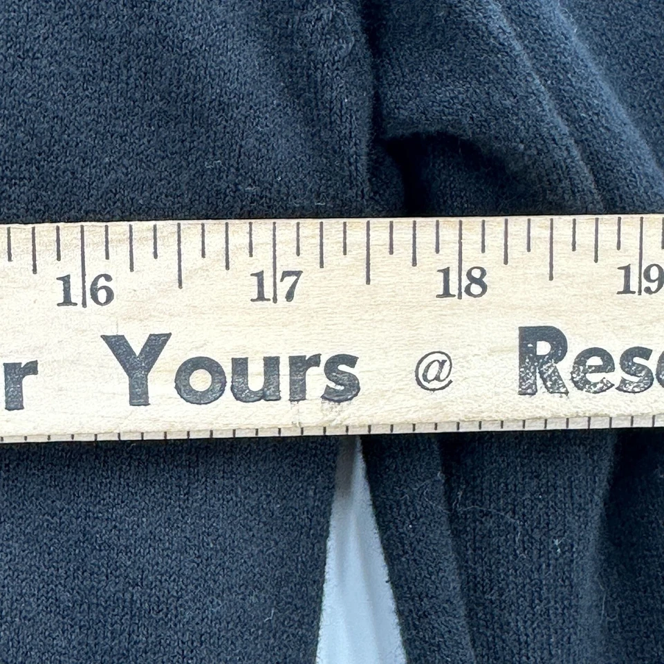 Cárdigan de punto abierto HWR Anthropologie para mujer con estampado de botones forrado negro pequeño Foto 4 de 4