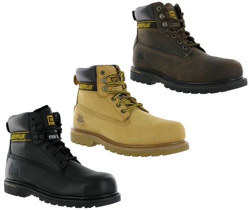 CAT Caterpillar Uomo Sicurezza Holton Punta IN Acciaio Stivale Lavoro  UK6-15 | eBay