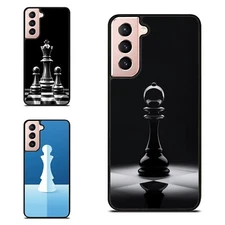 black white game chess For Samsung A12 A13 A14 A15 A16 A54 A71 Lightweight Cover