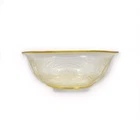 Vintage Yellow Depression Glass Serving Bowl
