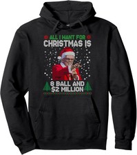 All I Want for Christmas 8 Ball and 2 Million Design Unisex Hooded Sweatshirt