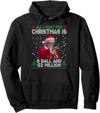 All I Want for Christmas 8 Ball and 2 Million Design Unisex Hooded Sweatshirt