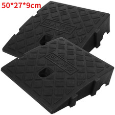 For Warehouse/Wheelchair/Cars 9cm Rise Rubber Driveway Threshold Curb Ramp 2Pcs