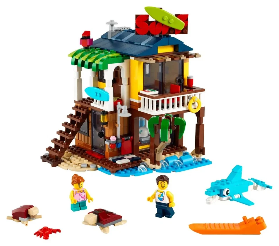 LEGO 31118 Creator 3 en 1 Surfer Beach House set dispose de 2 figurines... - Photo 4/4