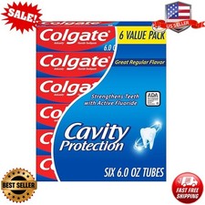 Colgate Cavity Protection Toothpaste with Fluoride, Minty Great Regular Flavor