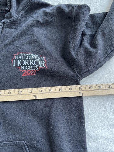 Universal Studios Halloween Horror Nights Hoodie Mens Small 2021 Zip Up Graphic - Picture 6 of 7