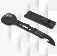 Engraved Multi-Tool Camping Spork, Personalized Utensil Christmas Gift for Hiker