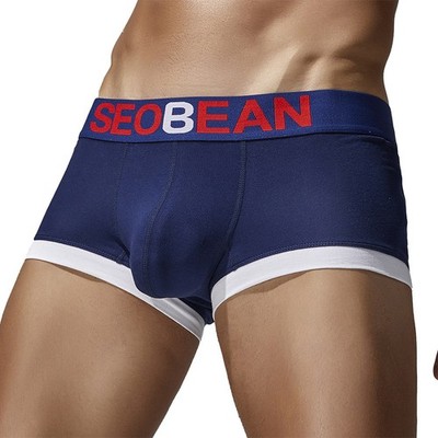 SEOBEAN Cotton Men's Low Rise Tracksuit Casual Shorts Boxer Underwear Underpants
