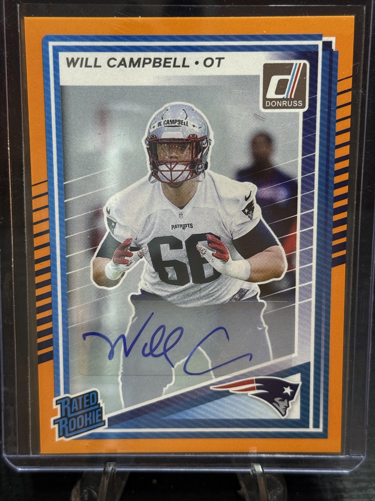 2025 Donruss #345 Will Campbell Rated Rookies Autographs Orange