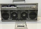 Vintage Sharp GF-777 AM/FM Radio Double Cassette Recorder W/Manual & Schematic
