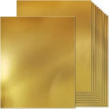 Gold Metallic Cardstock Paper 8.5 x 11 inches 100 Sheets 100lb Cover Reflecti...