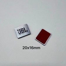 2pcs JBL Logo Badge Aluminum Replacement Piece 20mm X 16mm