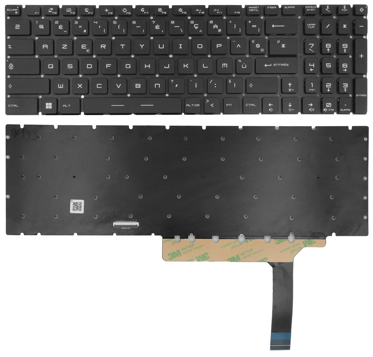 Clavier MSI AZERTY V139922AK1 FR - Modèle S1N-3EFR2N1-SA0, Occasion En Bon état, Clavier Standard Pour PC MSI