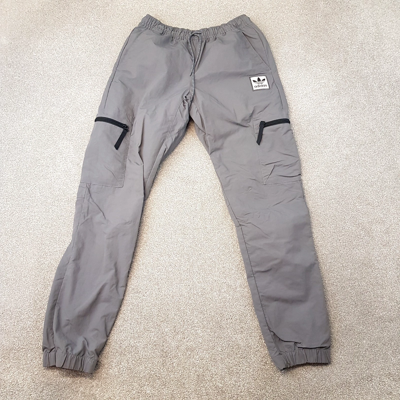 Adidas Mens Tracksuit Bottoms Small Grey Cargo Technical Pants Originals SST