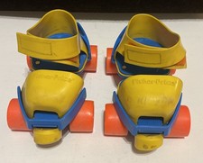 Fisher Price 1-2-3 Grow With Me Roller Skates 1984 Adjustable Kids Vintage