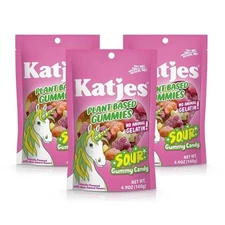 Katjes Plant Based Sheroes Gummy Candy - Peach, Lemon, Orange, Strawberry,...