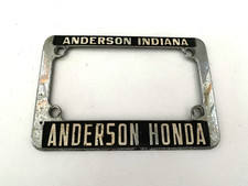 Vintage Honda Motorcycle Dealer License Plate Frame Anderson Indiana
