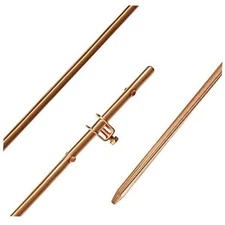 GOUNENGNAIL- 4' Grounding Rod - 3/8" Copper Bonded Ground Rod Wire Clamp | 