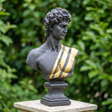 Grande busto statua David artigianale 17", scultura pop art per decorazione...