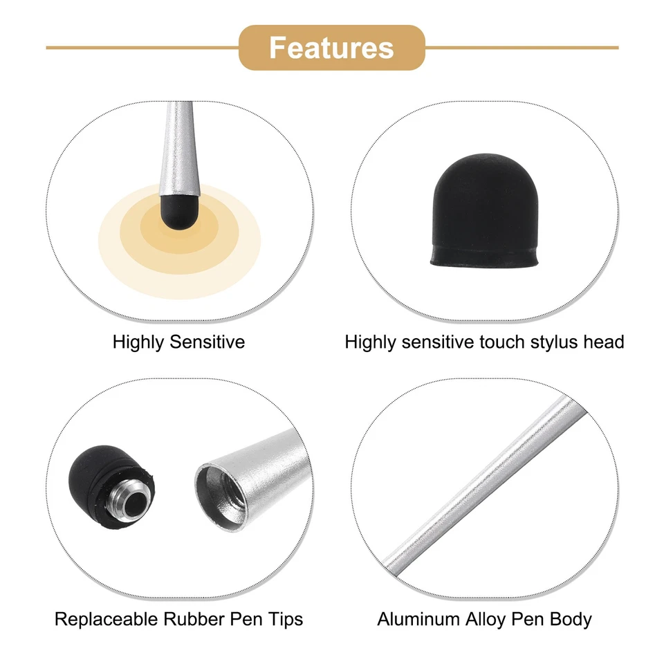 Lápiz óptico universal delgado rojo/plateado/púrpura 3 un. Foto 4 de 4