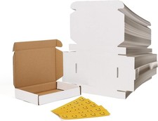 6x4x1 Shipping Boxes Set of 100, White Small Corrugated Cardboard Box, Mailer...