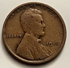 1916 Lincoln Wheat Cent Penny Philadelphia WWI Era Circulated Details BN1168