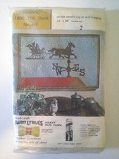 Aunt Lydia's Latch Hook Rug Snow Dashing Windvane 24x36 Punch Needle Canvas Only