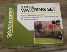 5 Piece Watering Set Landscape Bed 5 Pattern Turret Lawn Sprinkler Kit 274-0200