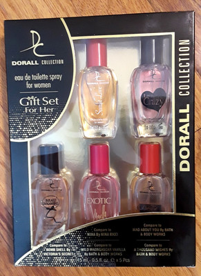 Dorall Collection 5pc Gift Set For Her EDT Spray Women .5oz Each EXTREMELY RARE