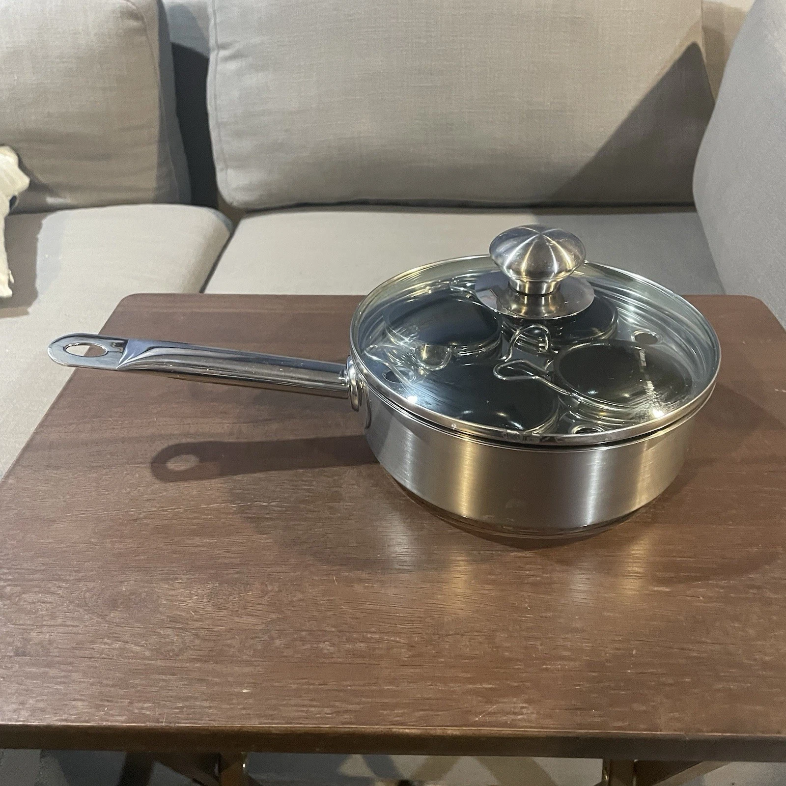 Resto 4 Eggs Poacher by Demeyere-Belgium 4 Cup Authentic Pot Stainless Steel