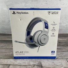 Turtle Beach Atlas 200 Wired Gaming Headset for PS5 PS4 White 50mm 3D Audio