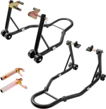VEVOR Motorcycle Stand Lift 850lbs Front Rear Combo Stand Lift Stand Front Wheel