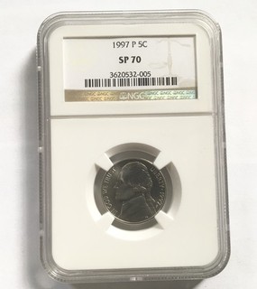 1997 P Jefferson Nickel NGC SP70 At No Reserve