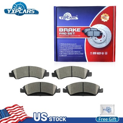 Front Ceramic Brake Pad Kit for GMC Sierra 1500 Yukon Chevy Silverado 1500 Tahoe
