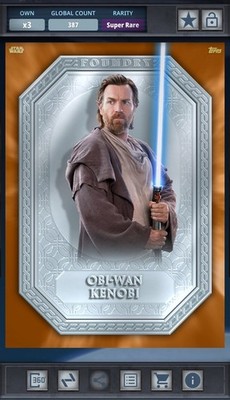 Obi-Wan Kenobi - Platinum Base Orange SR 600cc Star Wars Card Trader Foundry